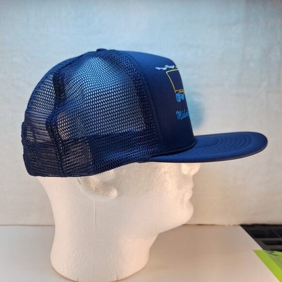 Vintage Funny Truckin Trucker Hat Mesh Snapback Navy Truckin "Midnight Hauler" - Picture 5 of 6